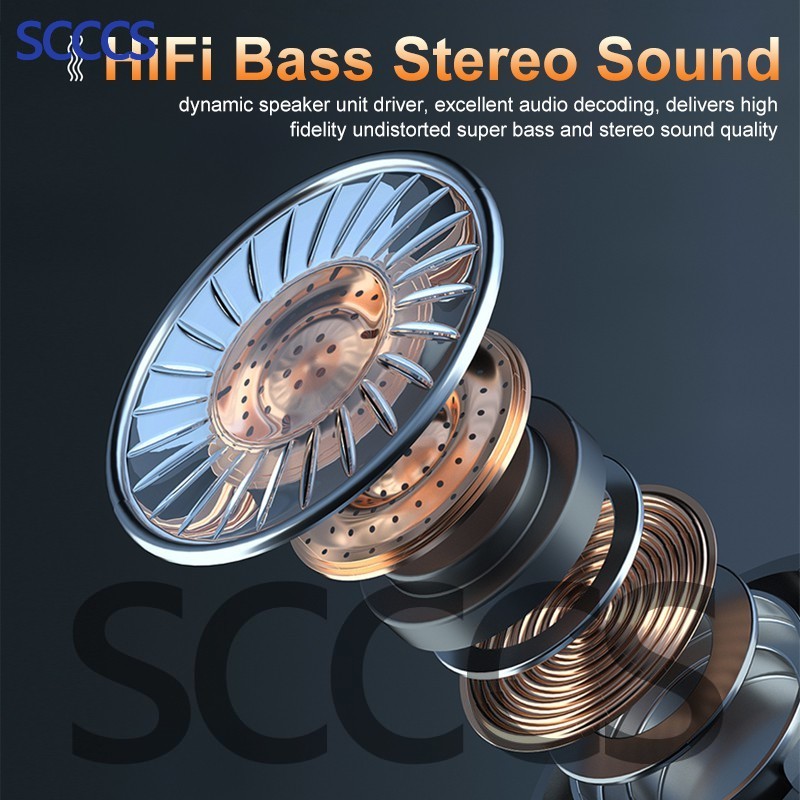 Tai Nghe Bluetooth 5.1 Âm Thanh Hifi Có Hiển Thị Kỹ Thuật Số