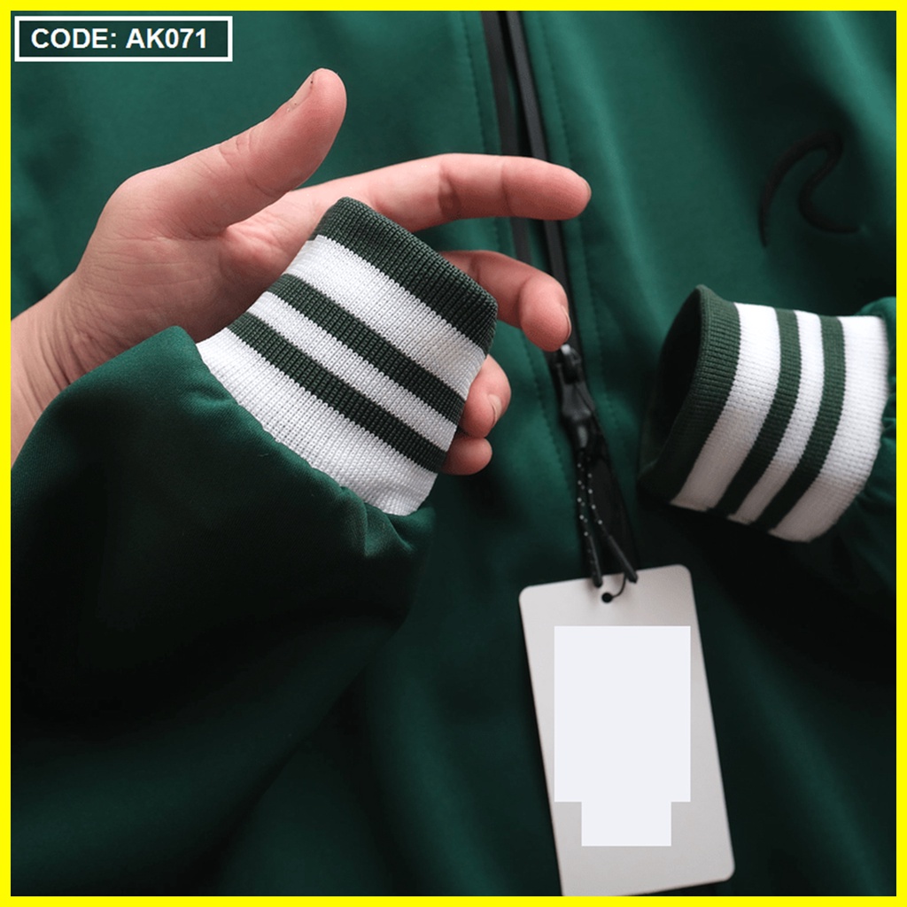 Áo Khoác Nam Bomber Phối Bo Sọc Thời Trang, Cao Cấp mã KHOAC.34