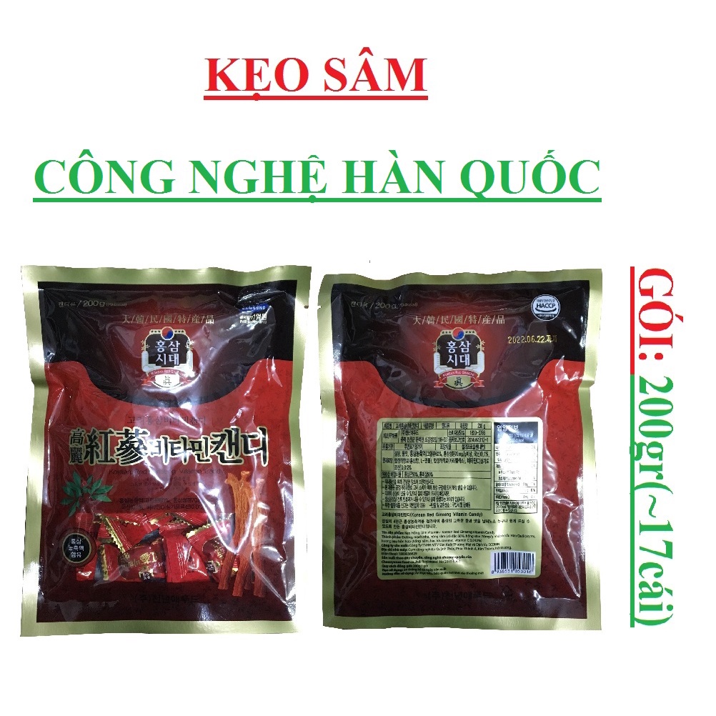 Kẹo sâm đỏ Hàn quốc 200g tốt cho sức khỏe