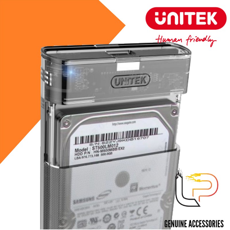 Box gắn HDD 2.5 trong suốt Unitek S1103A - HDD Box 2.5 USB 3.0 SATA Unitek S1103A