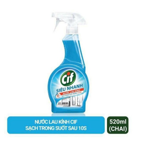 Chai Nước Lau Kính/Lau Đa Năng/ Lau Bếp Cif 520ml