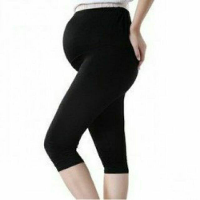 Quần ngố legging bầu siêu co giãn