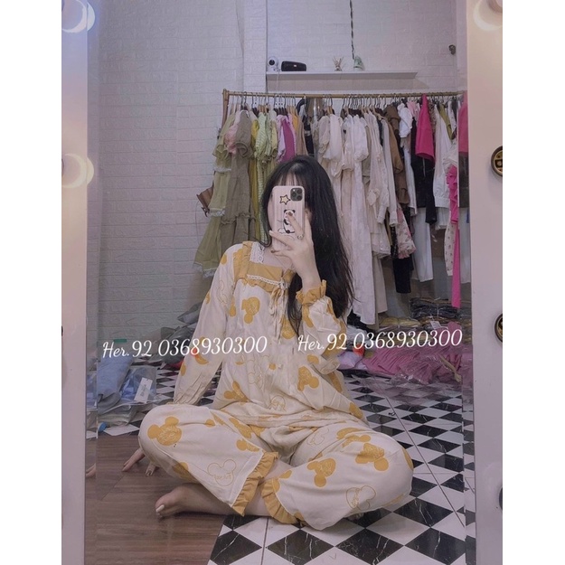 Bộ đũi mặc nhà bầu và sau sinh có khoá ti ngực