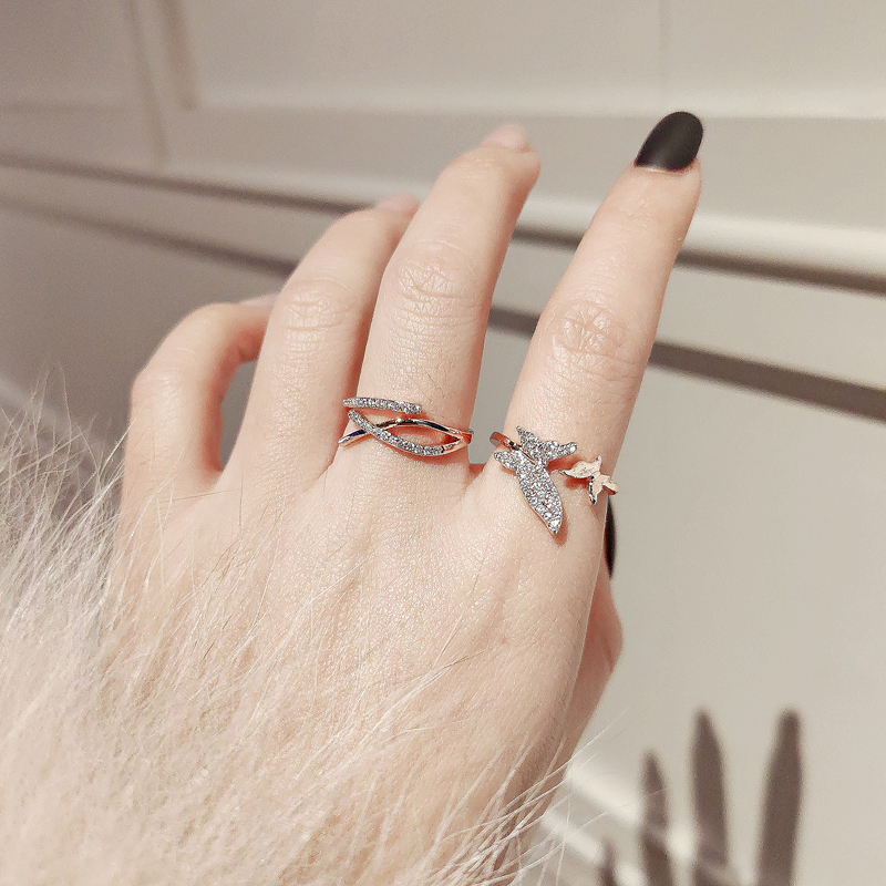 Nhẫn Đeo Tay Kim Loại Phong Cách Hàn Quốc Cho Nữ