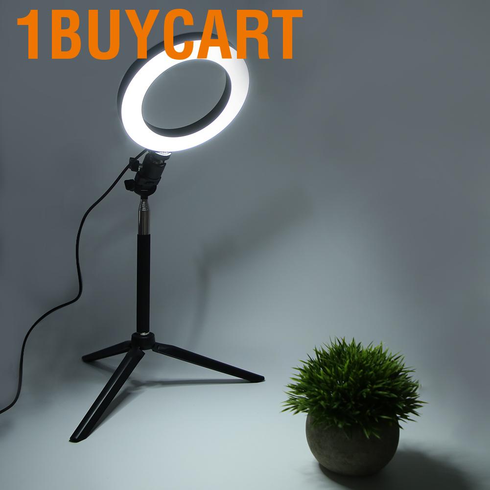 1buycart New 6  USB Cameras Selfie Ring Light LED Fill Desktop Tripod Stick