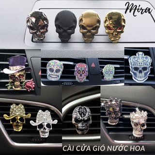 Nước Hoa Khô Xe Ô Tô, Cài Cửa Gió Điều Hòa Sáp Thơm Xe Hơi Mô Hình Đầu Lâu Kẹp Nước Hoa MIRA-OTO8013