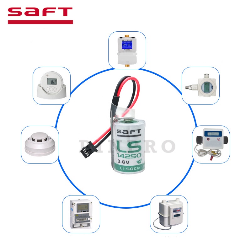 Pin Saft LS14250 3.6V 1/2AA có giắc cắm PLC delta