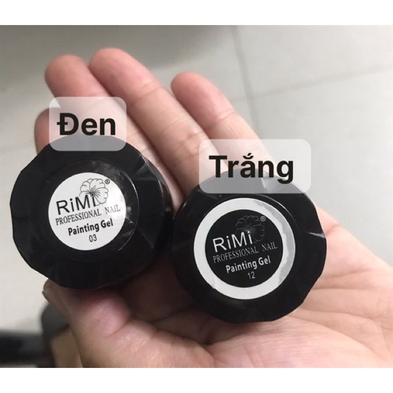 Gel vẽ móng Rimi trắng, đen loại tốt dành cho nail - Sushi nail mi