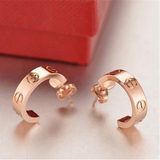 Bông tai titan mạ vàng 14k