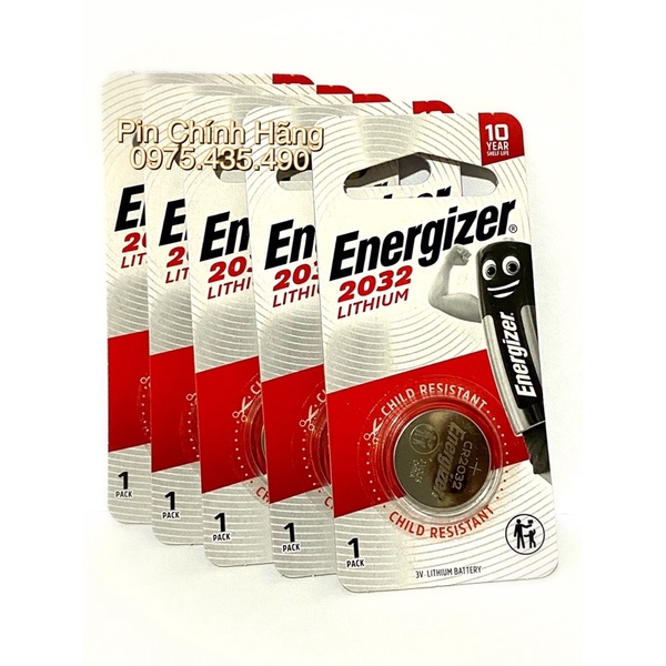 Combo 5 Vỉ CR2032 Energizer Chính Hãng Vỉ 1 Viên