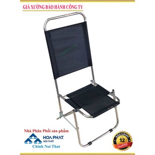{BẢO HÀNH 12 THÁNG} Ghế Xếp Inox Đen Lưng Cao GXICV3D {Bền - Rẻ - Đẹp Cty Chinhnoithat} - Ghế bán cafe, Ghế ngồi câu cá