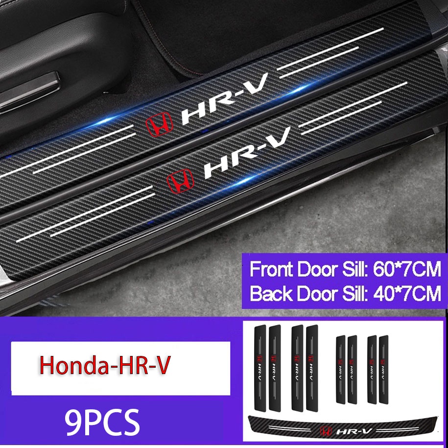 Miếng Dán Trang Trí Cửa Xe Hơi Honda HR-V HRV Bằng Sợi carbon Chống Trầy Xước / Thấm Nước