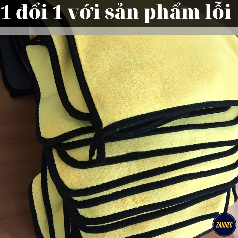 Khăn lau ô tô 2 mặt, kích thước 30 x 60 cm, chất liệu bông thấm hút nước tốt. Nội thất ô tô Zannec