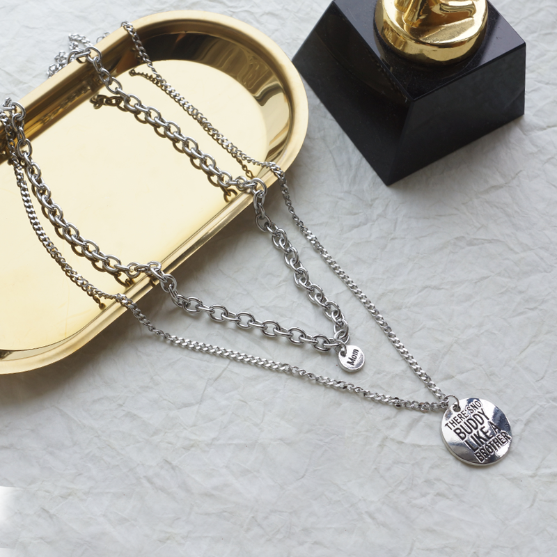 vòng cổ Hai Lớp Phong Cách Harajuku Đường Phố Cá Tính