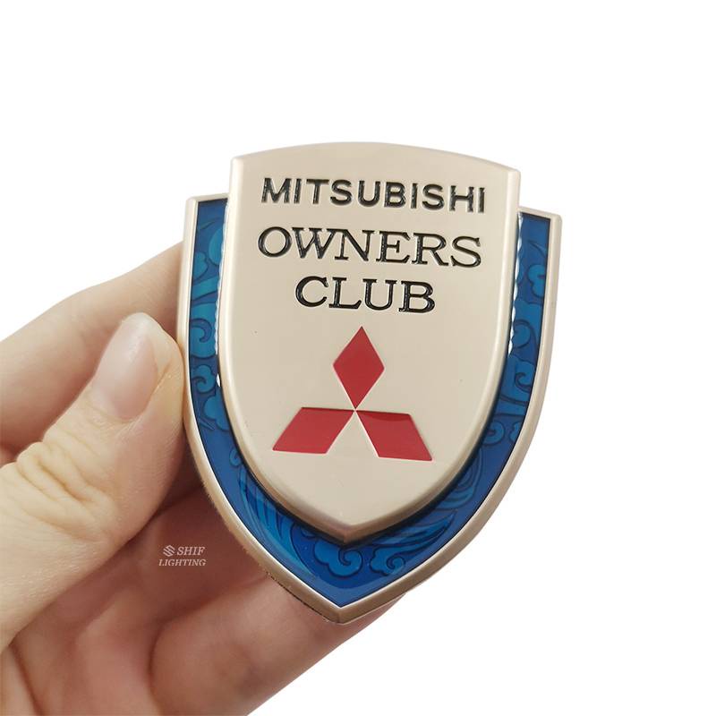 Miếng dán kim loại trang trí xe hơi Mitsubishi Club Owners độc đáo