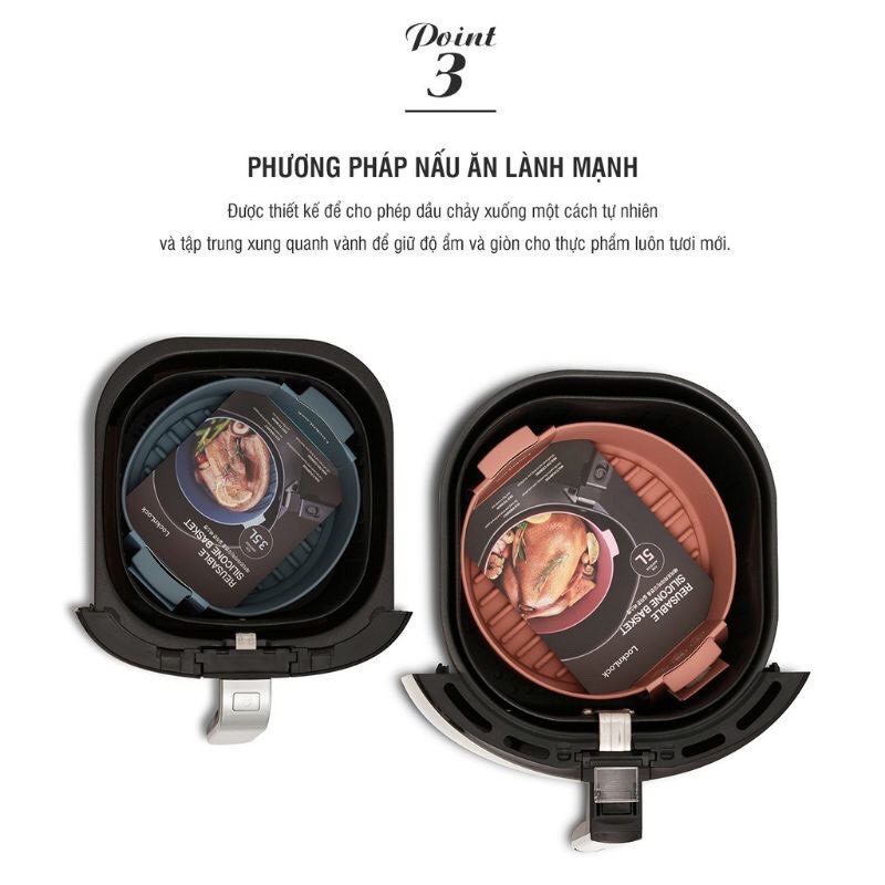 KHAY SILICONE dành cho nồi chiên không dầu và lò vi sóng Lock&Lock-CKB002-CKB003