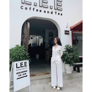 Set bộ đũi xước quần culottes ống suông 2 màu
