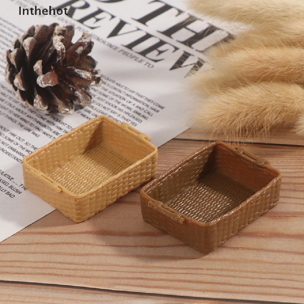 Mô Hình Rổ Thức Ăn mini Bằng Nhựa Tỉ Lệ 1 / 12 Trang Trí Nhà Búp Bê