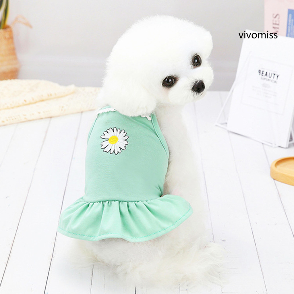 Đầm Hoa Sát Nách Thoáng Khí Cho Thú Cưng