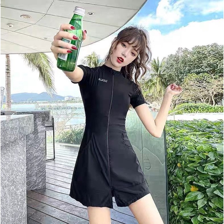 Đồ Bơi Một Mảnh Phối Khoá Kéo Cho Nữ