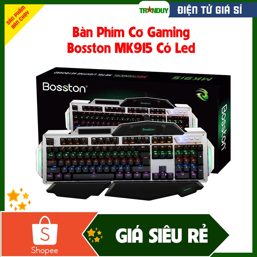 Bàn Phím Cơ bàn phím gaming Bosston MK915 Có Led phụ kiện máy tính K029