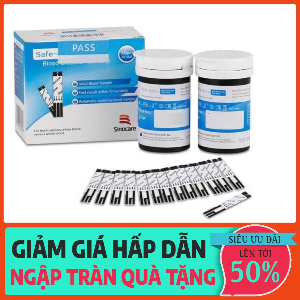 Que thử đường huyết safe accu 50 test