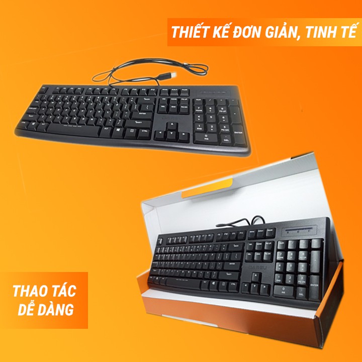 [FREE❤️SHIP]  Bàn phím chuột máy tính văn phòng có dây DAREU LK185 + LM103 bảo hành 24 tháng