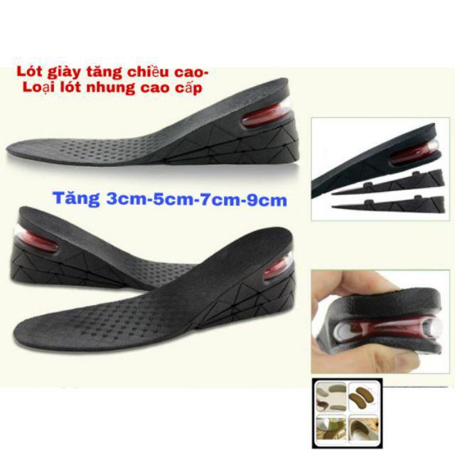 Bán  Lót giày tăng chiều cao có đệm khí cả bàn & nửa bàn cao cấp L110AB