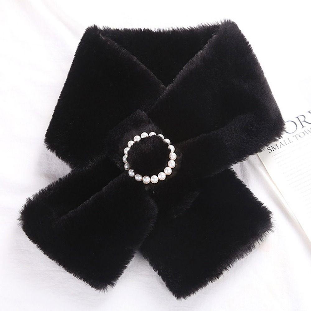 Khăn Choàng Cổ Bằng Lông Nhân Tạo Thắt Nơ Chéo Thời Trang Dành Cho Nữ