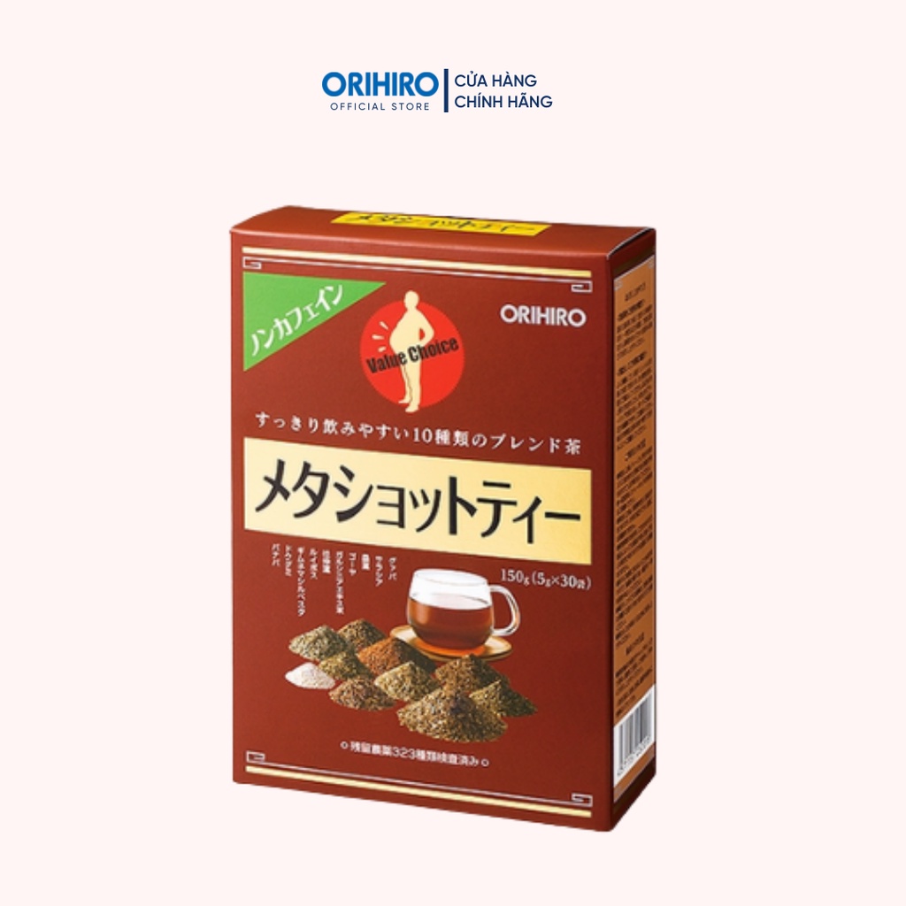 Trà Meta Shot Tea Orihiro hỗ trợ giảm mỡ bụng 30 gói/hộp