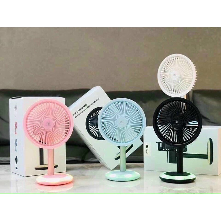 Quạt Tích Điện Để Bàn FS-01 Pin 4000mah Chạy 6-7 Tiếng Cực Mát | BigBuy360 - bigbuy360.vn