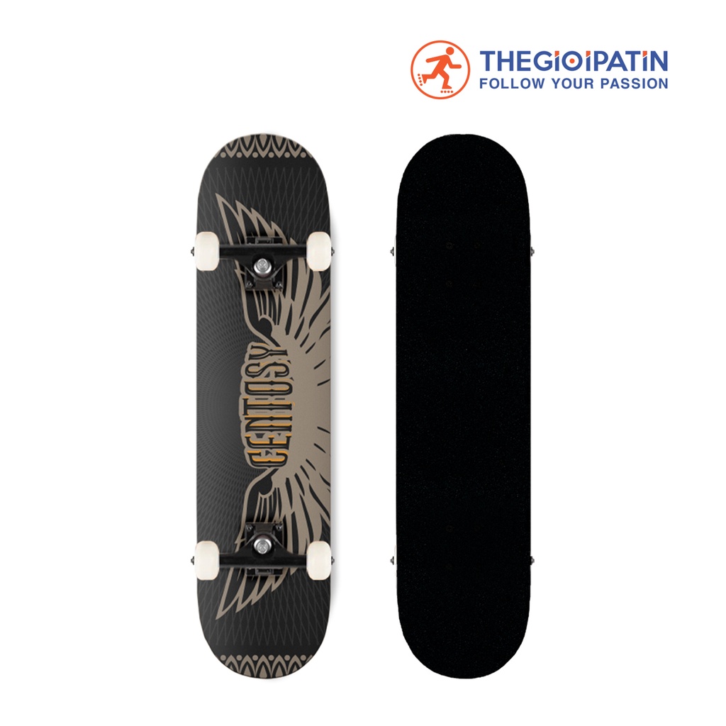 Ván Trượt Cougar Skateboard-Centosy A2 Eagle Cao Cấp Gỗ Ép 7 Lớp Họa Tiết Đôi Cánh