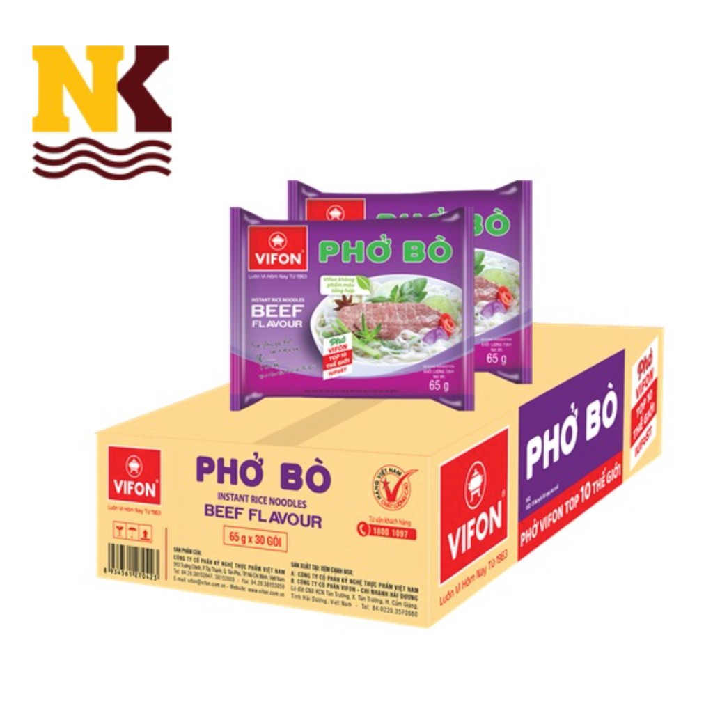 Phở bò Vifon 65g x 30 gói