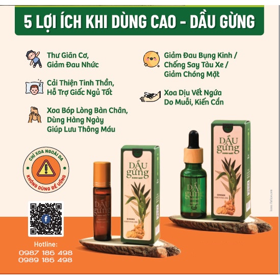 [Nuna] Cao Gừng &amp; Dầu Gừng- Làm Mềm Cơ, Ấm Sâu, Thư Giãn Và Chống Nôn- Ginge Balm