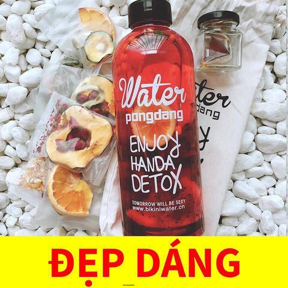 Set Vip 30 Gói Trà Detox hoa quả sấy khô giảm cân, DETOX KOREA Tặng bình Pongdang 600ml + 3 gói đường + 1 hũ mật ong