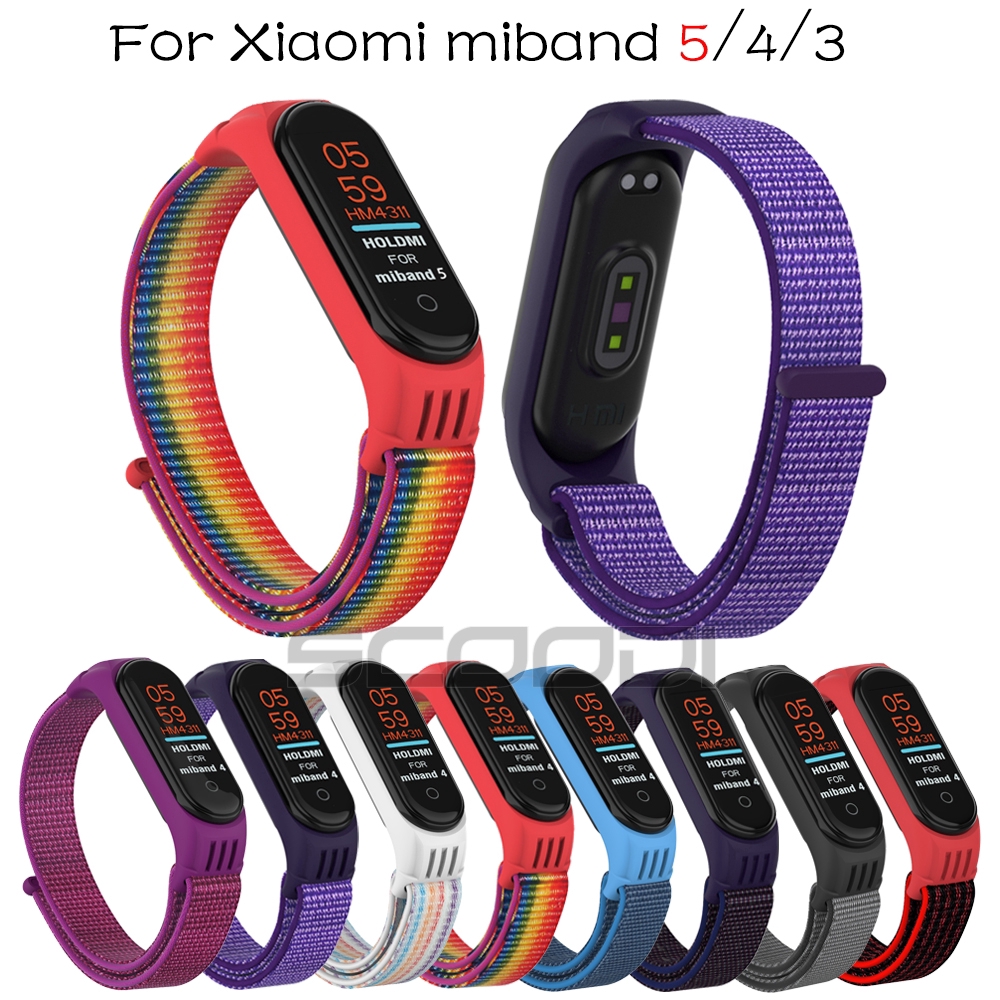 Dây đeo nylon dành cho đồng hồ thông minh for Xiaomi Mi Band 5 Miband 3 4 5