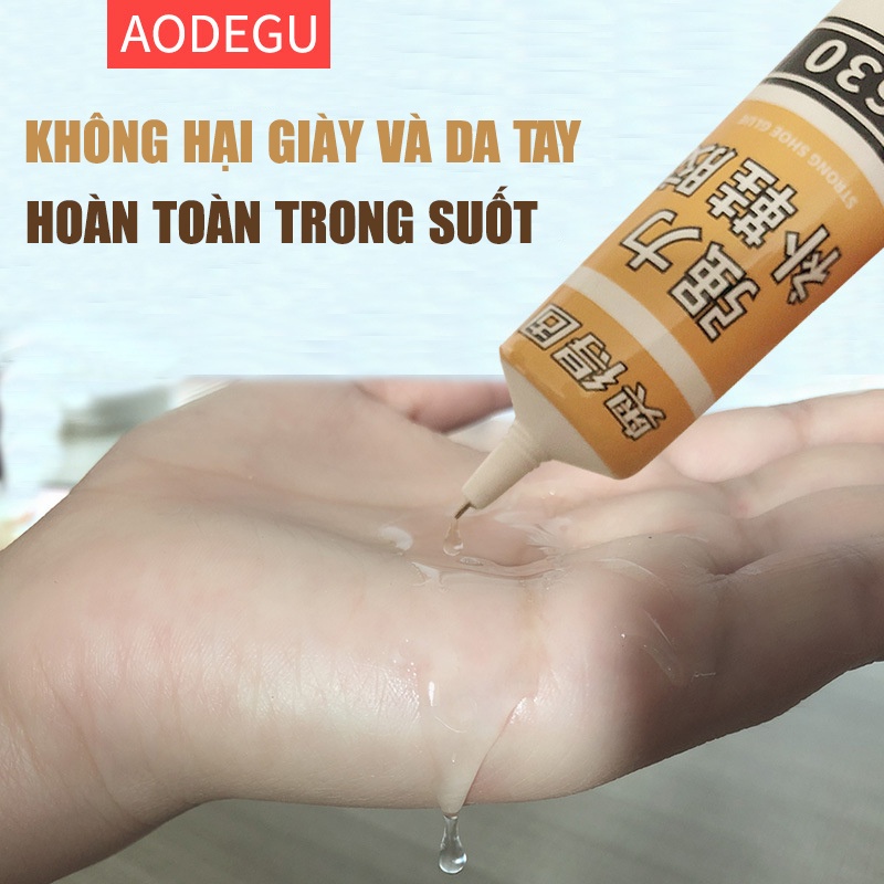 Keo dán giày thể thao sneaker chuyên dụng AODEGU 1630 đa năng siêu dính dùng được giày đá bóng, dép, đồ da, nội thất