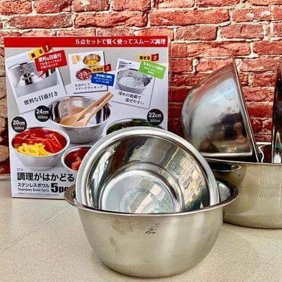 SET 5 TÔ CAO CẤP INOX RẺ ĐẸP