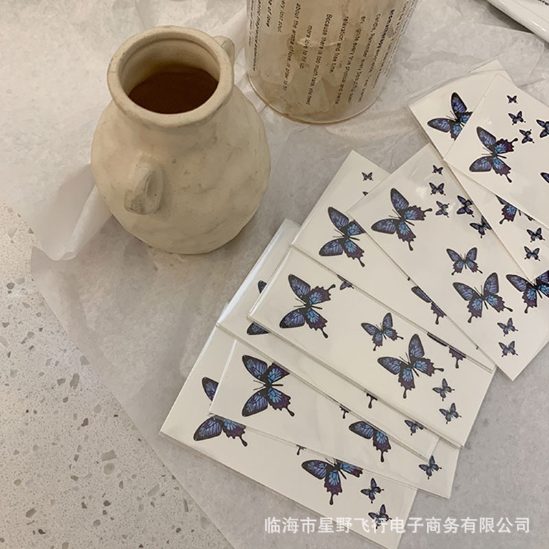 Hình xăm dán tạm thời họa tiết bướm 3D chống nước lâu trôi