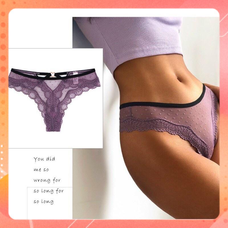 Quần lót ren LỌT KHE đính tim sexy gợi cảm ren mềm êm hàng cao cấp 6308 | BigBuy360 - bigbuy360.vn