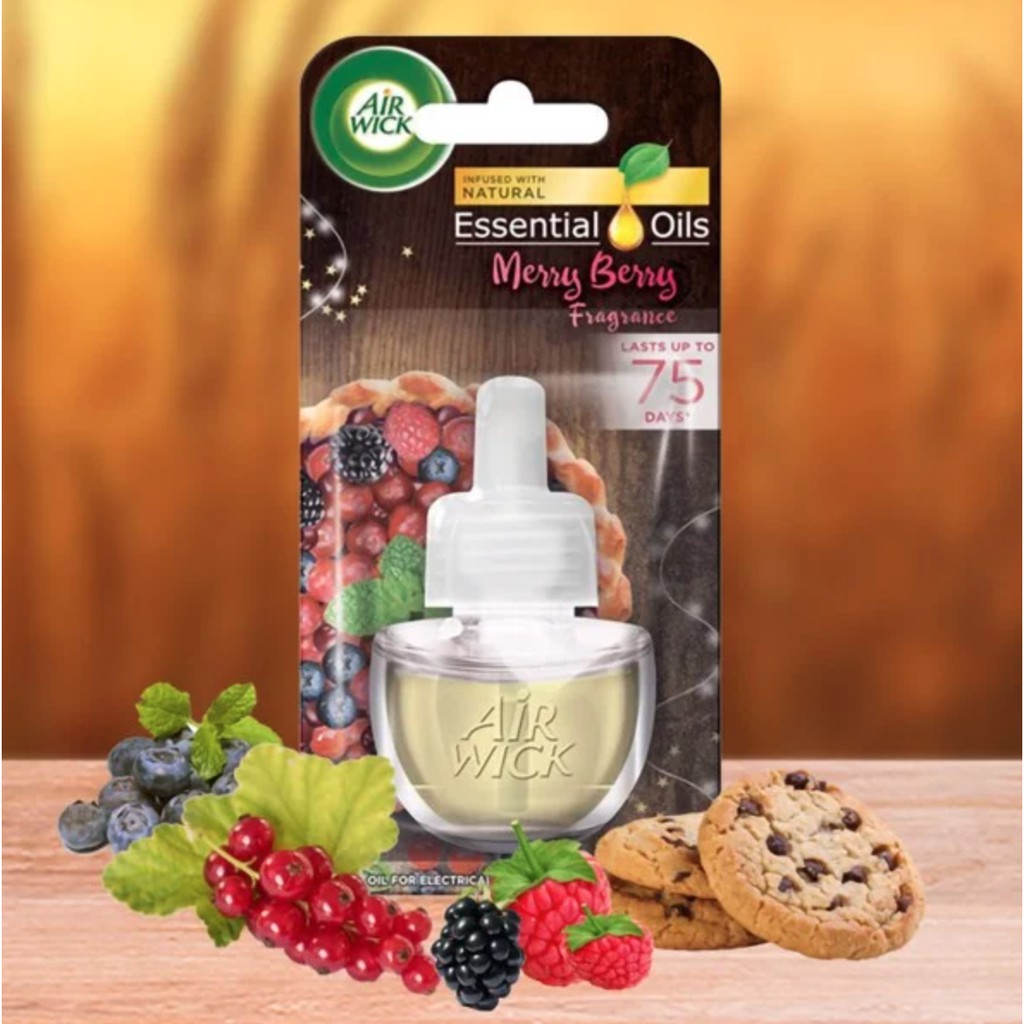 Chai tinh dầu cắm điện Airwick Refill AWK0534 Merry Berry 19ml (Hương trái cây rừng)
