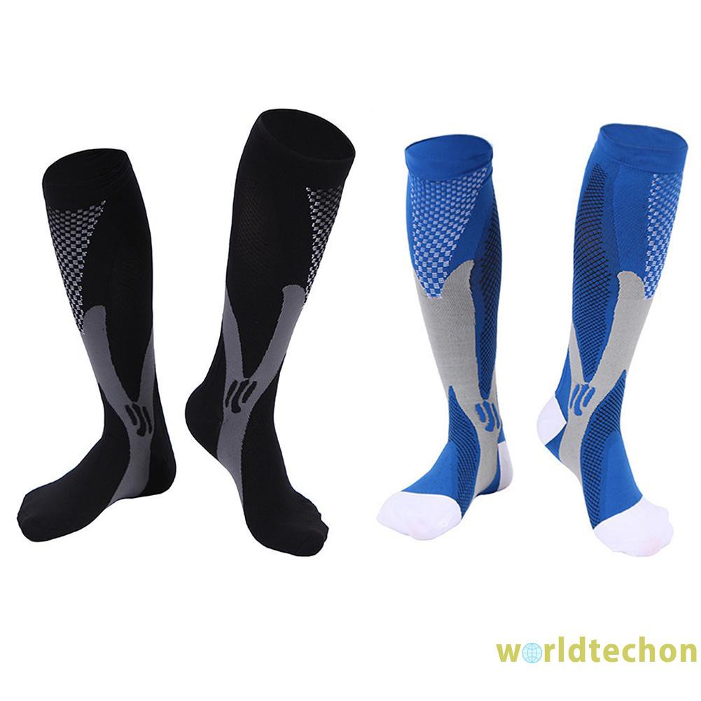 READY STOCK Compression Socks Unisex Sports Cycling Running Football Elastic Stockings