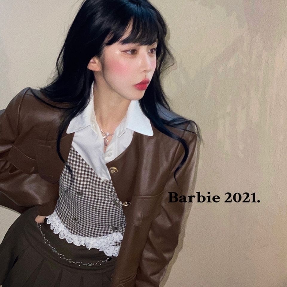 【F&amp;X】Đầm sơ mi lụa xếp ly phối thắt lưng thời trang xuân thu mới cho nữ