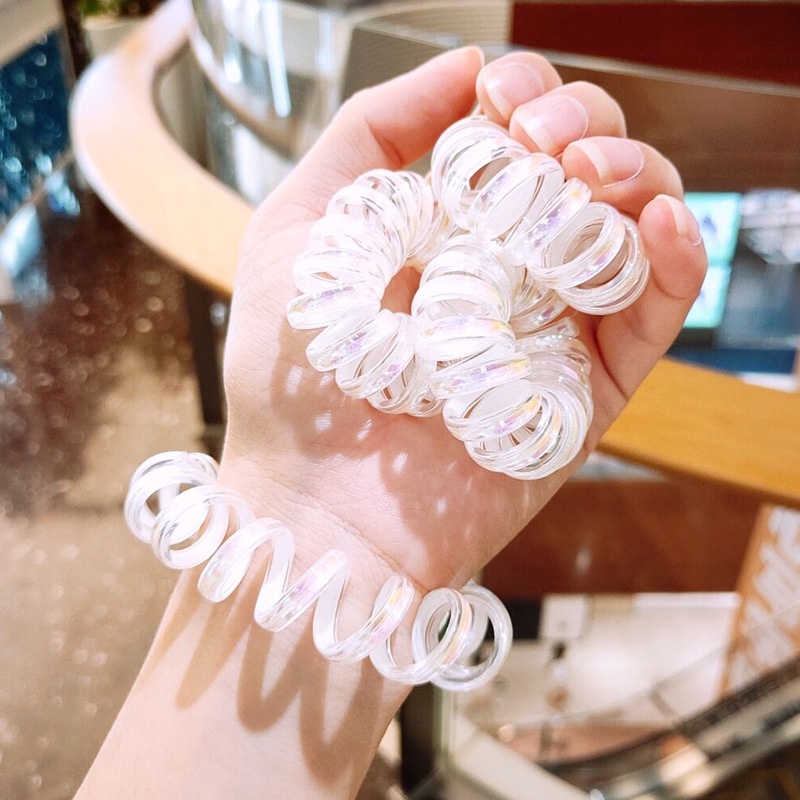 Dây Cột Tóc Lò Xo Co Giãn Nhiều Màu Lấp Lánh