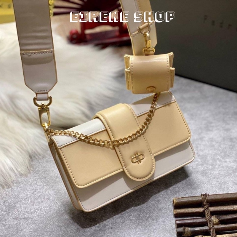 Túi Đeo Chéo Nữ Pd Icon Leather Shoulder Bag Kèm Móc Ví Nhỏ