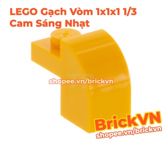 [1 Cái] Phụ Kiện LEGO Gạch Vòm Vàng Cam Sáng Nhạt 1x1x1 1/3 ID 6023185 6091