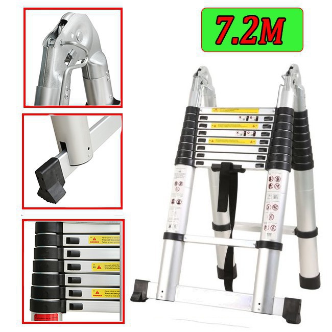 THANG NHÔM RÚT ĐÔI 7,2m NIKITA AI72 NEW