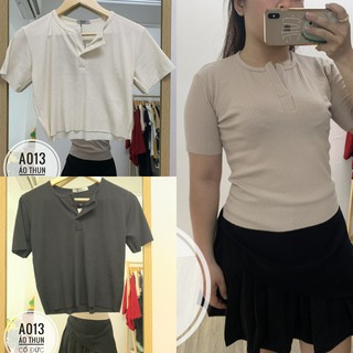 Áo bigsize croptop nút cổ tim a013, từ 55kg-95kg.