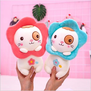 [CHUYÊN SỈ GIÁ SỐC] Gấu Bông Mèo Con Đeo Hoa Size 25cm (3 Màu)