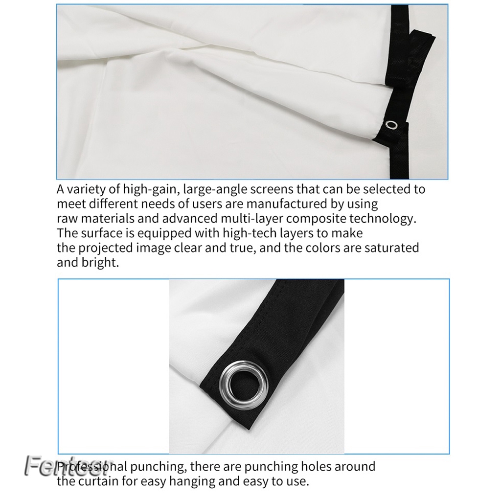 Màn Hình Máy Chiếu HD 16: 9 Có Thể Gấp Gọn Tiện Dụng